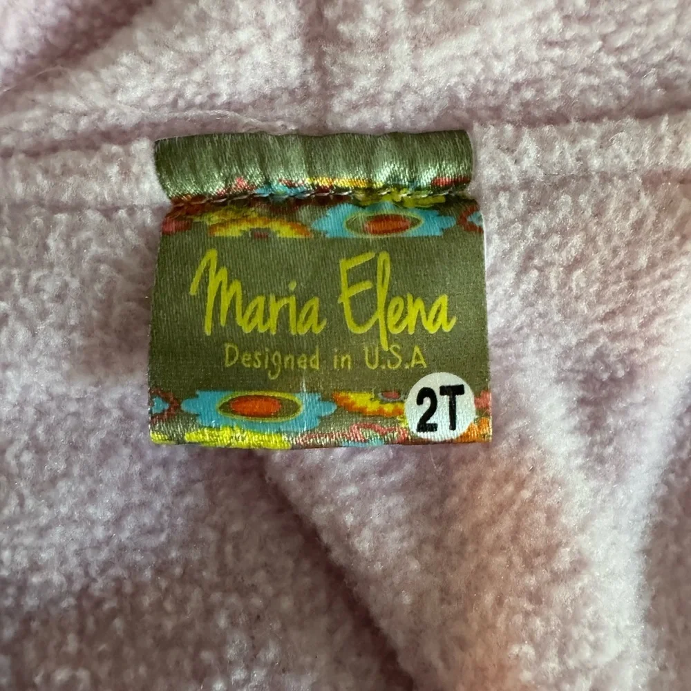 Maria Elena Toddler Floral Hooded Coat Blue Pink 2T Spring Jacket